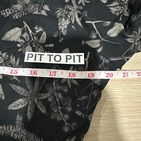 Disturbia Womens Goth Poisonous Plant Puff Sleeve Midi Dress Black Size US 12 - Picture 12 of 16